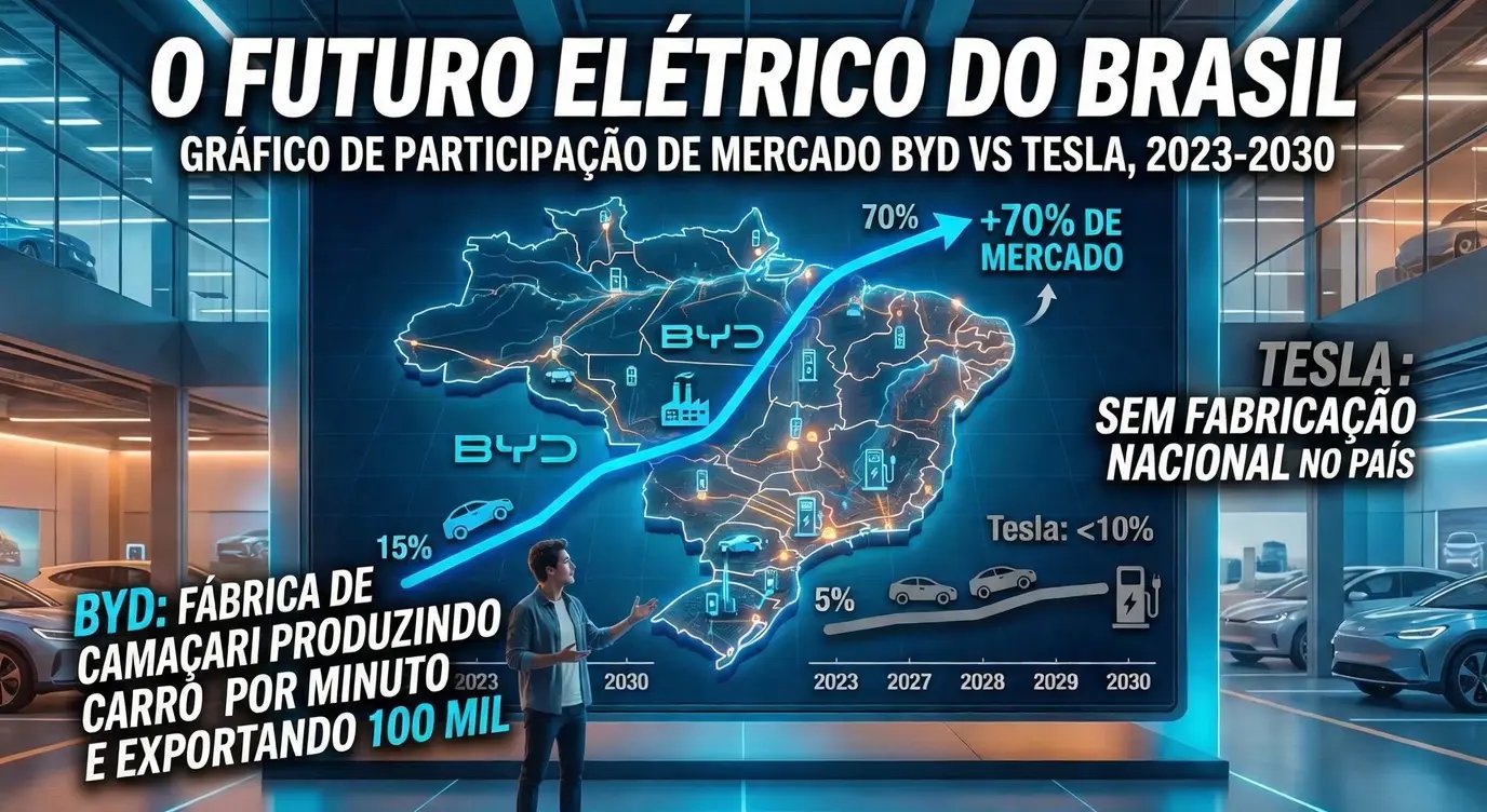 BYD vs Tesla no Brasil