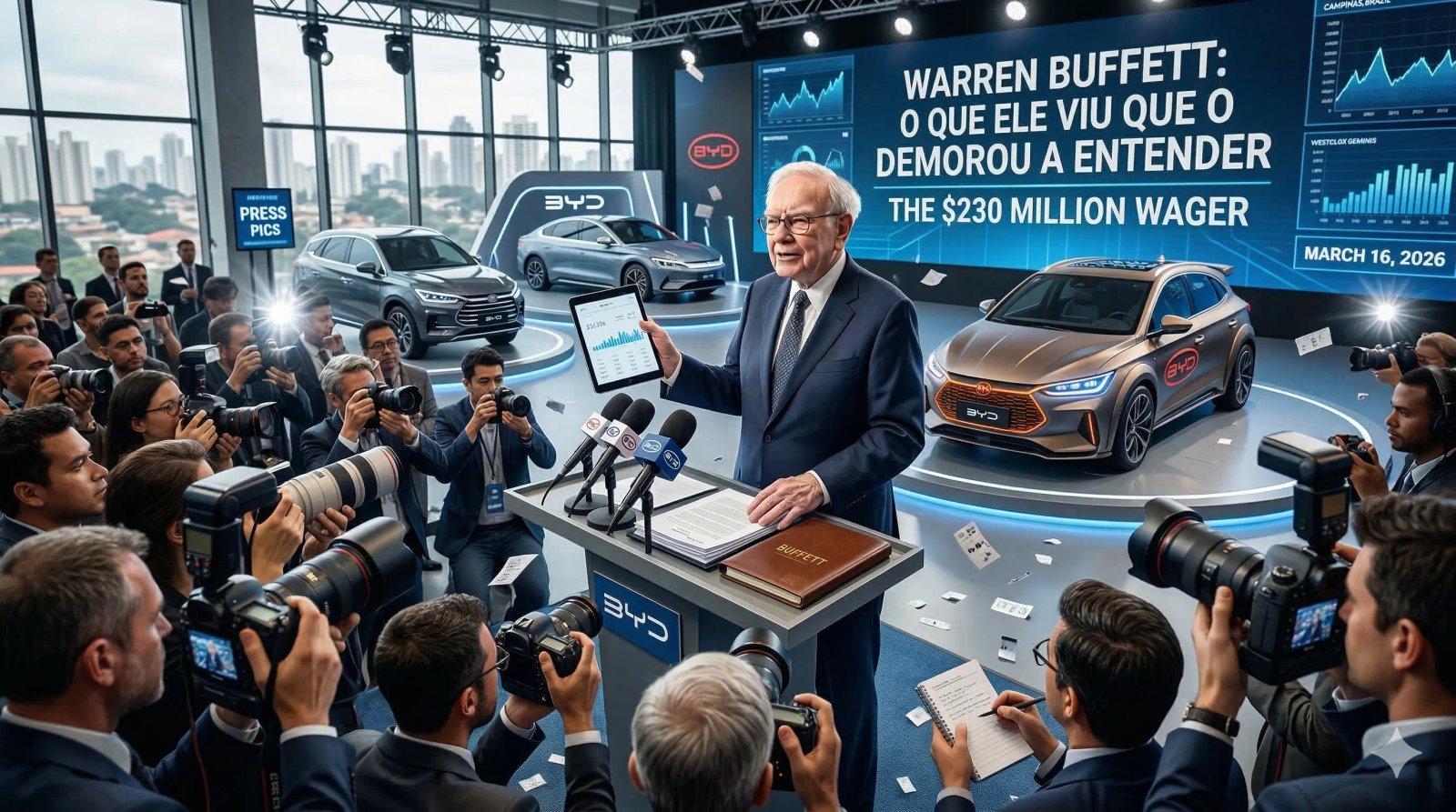 Warren Buffett apostou US$230 milhões na BYD em 2008